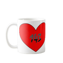 143 Heart I Love You Coffee Mug