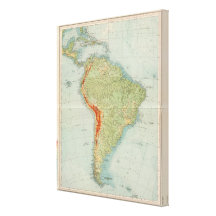 14950 South America Physical Canvas Print