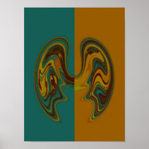 $14.95 Bat Wings Print Modern Retro Abstract