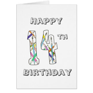 Happy 14th Birthday Cards, Photocards, Invitations &amp; More