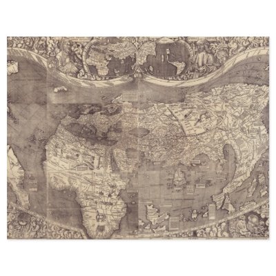 1507 Martin Waldseemuller World Map by ZephyrusBooks
