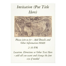 1507 Martin Waldseemuller World Map Personalized Announcement