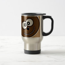 153 HAPPY SMILING BROWN BEARS RETRO STYLE DIGITAL COFFEE MUGS