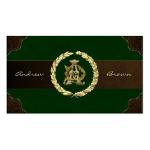 [154] AD & DA Monogram [Gold] Business Card Templates