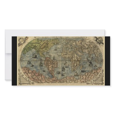 1565 Ferando Berteli Antique World Map by ZephyrusBooks