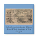 1581 Nicola van Sype Antique World Map Fridge Magnet