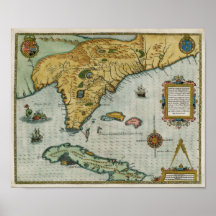 1591 Map of Florida Posters