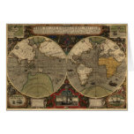 1595 cartes vintages du monde par Jodocus Hondius