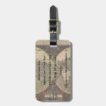 1595 cartes vintages du monde par Jodocus Hondius Étiquette De Bagages