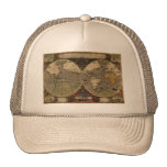 1595 cartes vintages du monde par Jodocus Hondius Casquettes