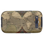 1595 Vintage World Map by Jodocus Hondius