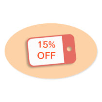 15% Off Retail Sale Badge Stickers