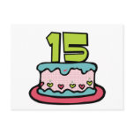 15 Year Old Birthday Cake Post Cards