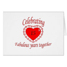 15th. Anniversary Cards