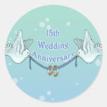15th Wedding Anniversary Gifts Sticker