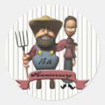 15th Wedding Anniversary Gifts Sticker