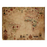1633 Atantic Ocean Portolan Chart - Pascoal Roiz Personalized Invitations
