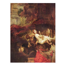 1647 Rembrandt - Susanna und die beiden Alten Remb Postcards