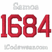 1684 American Samoa Embroidered Hooded Sweatshirts