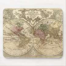 1690 Guillaume Old World Map Mouse Pad