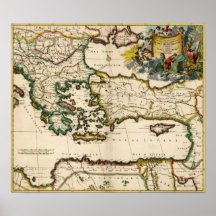1690 Map of Eastern Mediterranean Poster