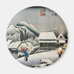 16. 蒲原宿, 広重 Kanbara-juku, Hiroshige, Ukiyo-e Aimants Pour Réfrigérateur