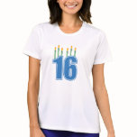 16 Birthday Candles (Blue / Green)