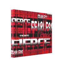 16.Red and Black Plaid Fearless Fierce Canvas Prints