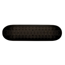 16 têtes d'os sur une planche vivante de noir anim skateboard customisable