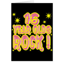 16 Year Olds Rock! (Pink) Greeting Card