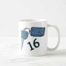 16th Birthday Keys Gifts Mugs