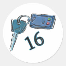 16th Birthday Keys Gifts Sticker