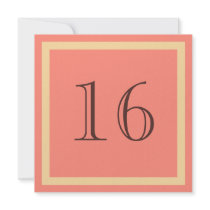 16th Birthday Party Invitation - Salmon Coral