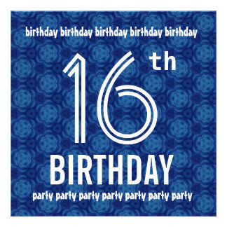 Teen Boy 16th Birthday Invites, 112 Teen Boy 16th Birthday Invitation ...