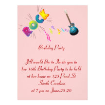 16th Birthday Photo Card Music Rock