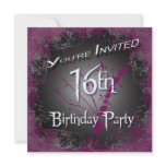 16th Grunge Birthday Party Invitations