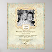 16x20 Wedding Photograph Love Chap Baroque Elegant Poster