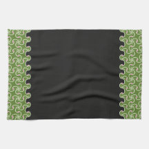 16x24 Black/Green American MoJo Kitchen Towel 1