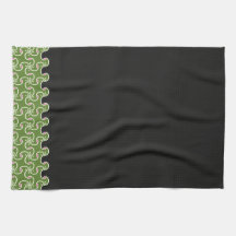 16x24 Black/Green Kitchen Towel 2
