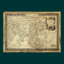 1700 AD OLD WORLD MAP Poster posters