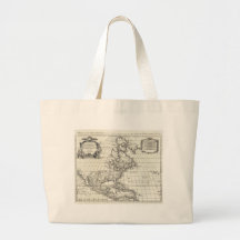 1708 De LIsle Map of North America Covens and Mo Bags