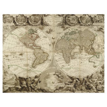 1708 World Map by Jean Baptiste Nolin