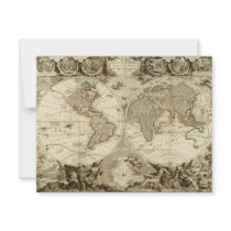 1708 World Map by Jean Baptiste Nolin