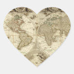 1708 World Map by Jean Baptiste Nolin Stickers