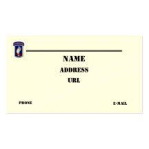 173rd airborne brigade vets patch business Card