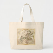1741 Covens and Mortier Map of the Northern Hemisp Tote Bags