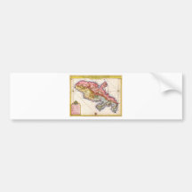 1742 Covens and Mortier Map of Martinique Geogra Bumper Stickers