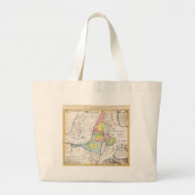 1750 Homann Heirs Map of Israel Palestine Holy Tote Bags