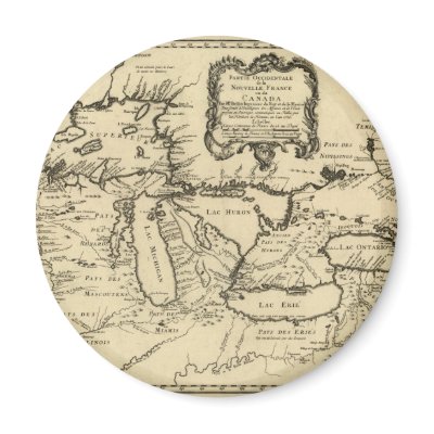 1755 Great Lakes and New France / Canada Map by ZephyrusBooks
