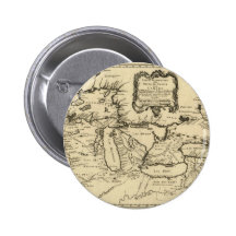 1755 Great Lakes and New France / Canada Map Pins